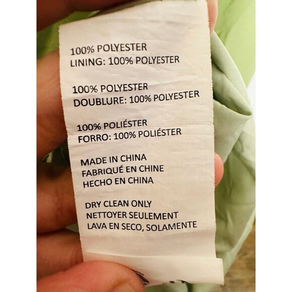 BIBHU MOHAPATRA COLLECTIVE Green Chiffon Shift Square Neck Empire Dress Size 14 - Picture 14 of 16